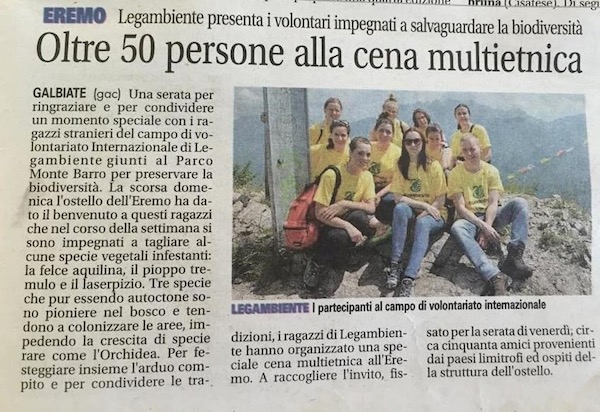Волонтерский проект в Италии